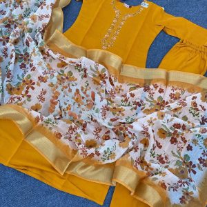 রেডিমেট থ্রি পিস [mustard clr]